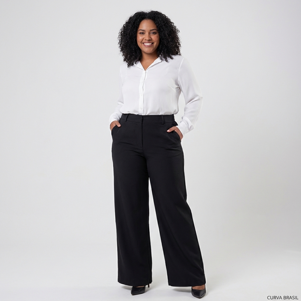 Calça Wide Leg Conforto