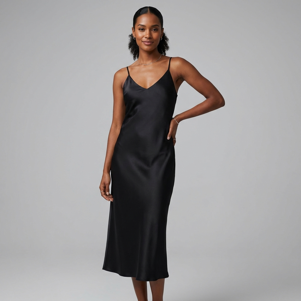 Vestido Slip Acetinado Elegance